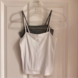 Wild Fable White and Gray Camisole Duo